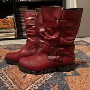 New, red Eric Michael Noelle boots